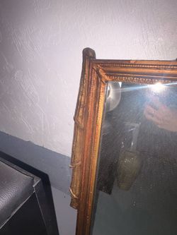 Vintage Ornate Gold Mirror –