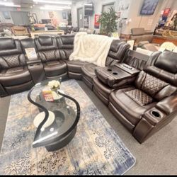 Power Reclining Sectional In Stock For Immediate Delivery 