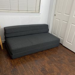 60” Sofa Sleeper Bed With Pillows 
