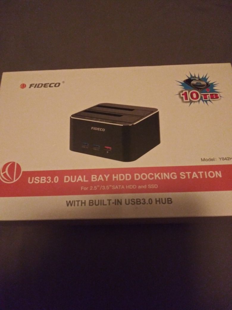 10 TB Dual Bay HDD Docking Station