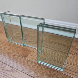 $5.00 - Modern Block Glass Photo Frames! PICKUP THIS SATURDAY AT THE WOODLANDS IN MORROW COMMUNITY GARAGE SALE!