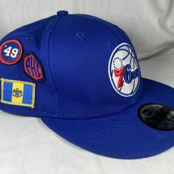New Era Philadelphia 76ers Hat Blue 9fifty Side Parches 