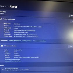 ASUs Gaining Laptop G750jw