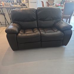 Leather Love Seat