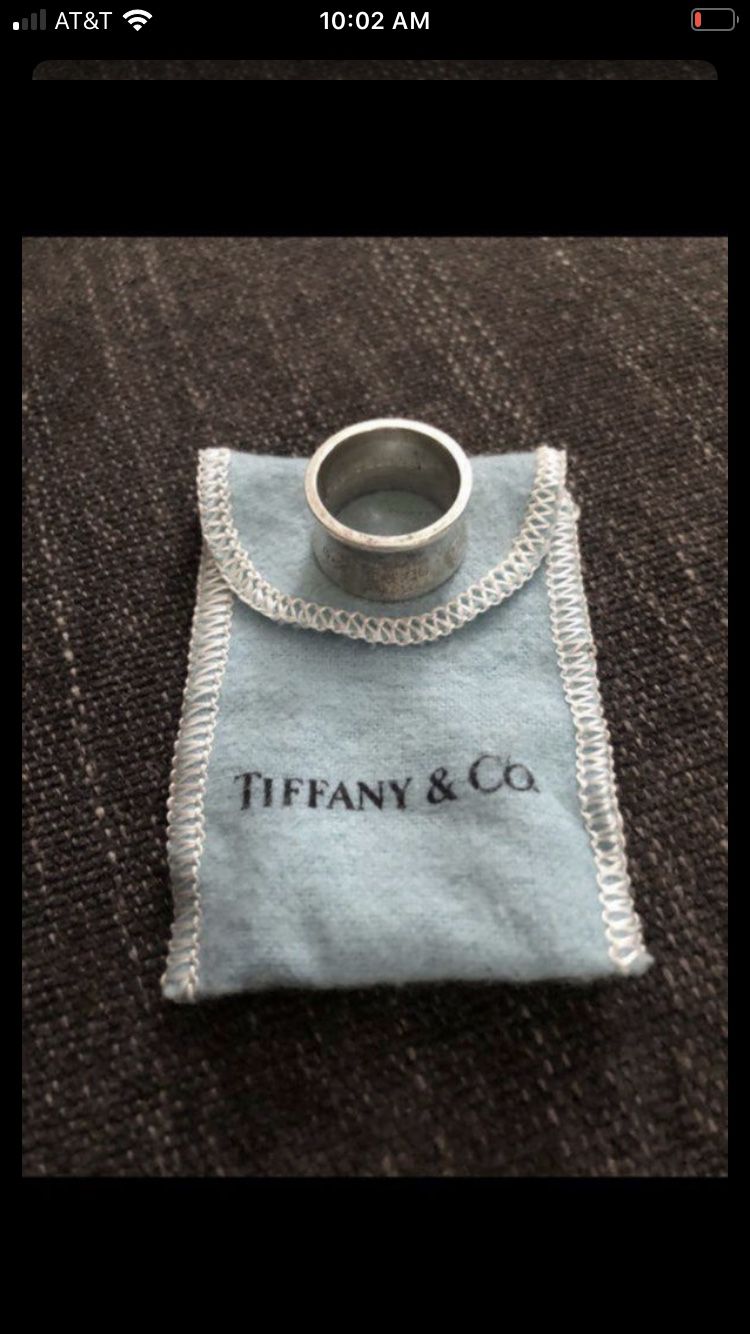 925 Tiffany &Co 1837 wide band ring- size 6.5