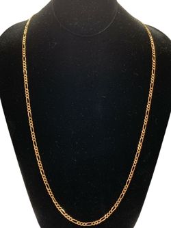 24" 3mm Gold figaro chain #32776
