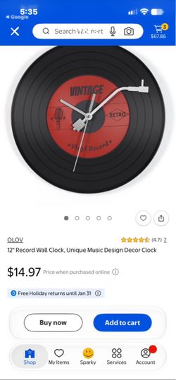 Vinyl record clock brand new
