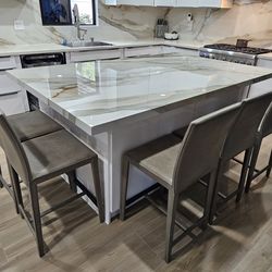 Crate & Barrel Folio Top-Grain Leather Bar Stool Stools