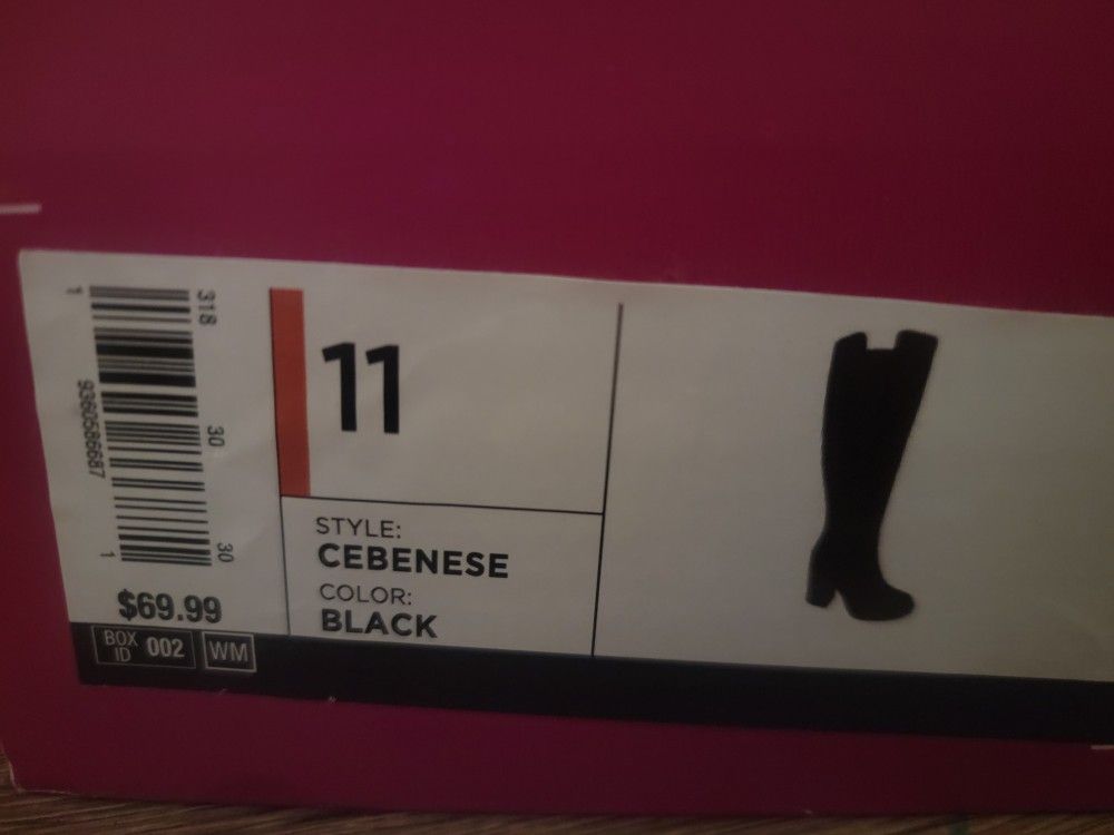 Womens Black Suede Heel Boots