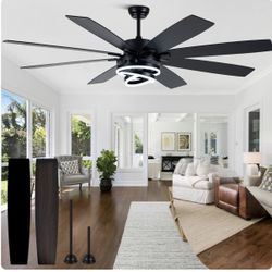 Black Ceiling Fans with Lights and Remote
