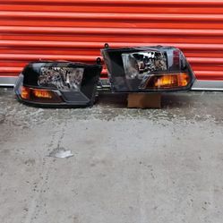 Smoked Headlights for 1500/2500/3500/4500/5500 Dodge Ram 2009_2018