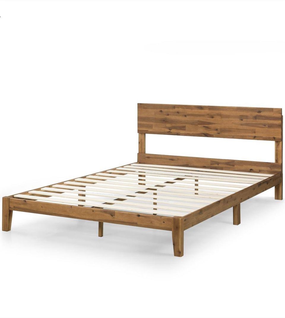 Twin Wood Platform Bed 