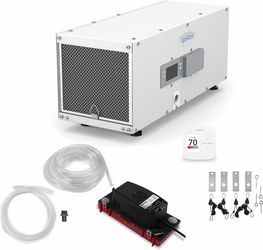 AprilAire E050PZ Whole-House Dehumidifier Bundle with Wi-Fi Thermostat & Condensate Pump