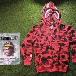 Red Bape Zip Up