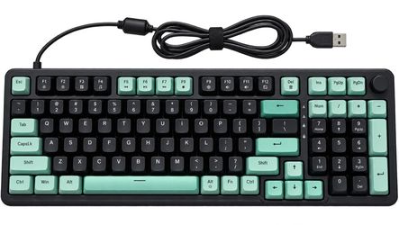 Redragon Mechanical Keyboard Teal and Black Keycaps