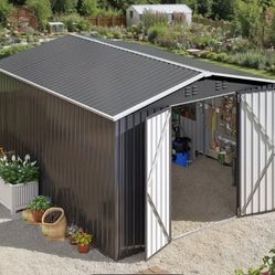 12*8 FT- Heavy Duty Outdoor Metal Storage Shed.