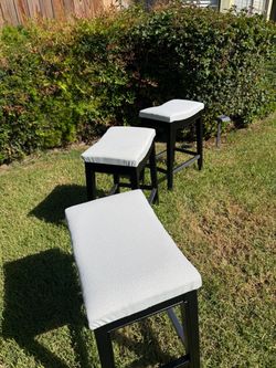 Set of 3 Backless Bar Stools
