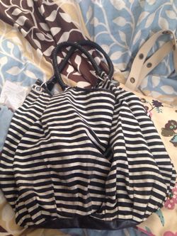 Striped hobo purse