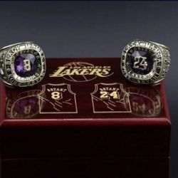 Lakers Kobe Bryant Rings #8 #24 New In Wooden Box 