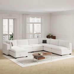New In Box Cloud Boucle Modular Sectional Couch 7 Piece DELIVERY WITHIN A WEEK