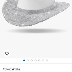 Rhinestone Cowgirl Hat with Diamond Fringe Bling Cowgirl Hat with Western Wide for Cosplay Wedding

