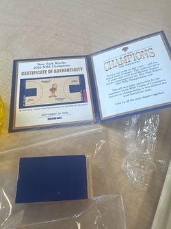 Wooden piece from Knicks floor game