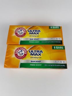 Arm & Hammer Ultra Max Cool Water Bar Soap 16 Bars 3.5oz