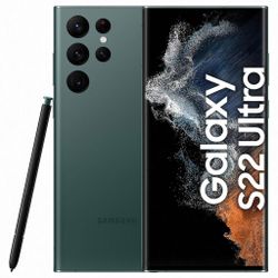 Unlocked Samsung Galaxy S22 Ultra 5G 256GB Green World Phone