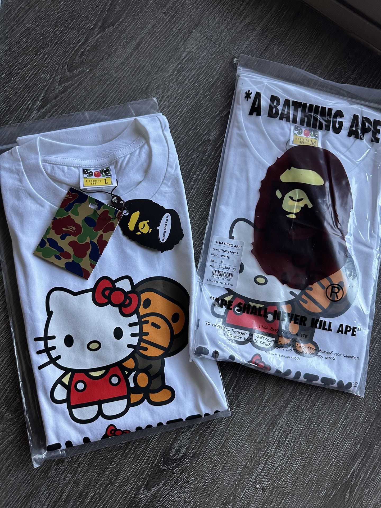 White Hello Kitty & Milo Bape Tee
