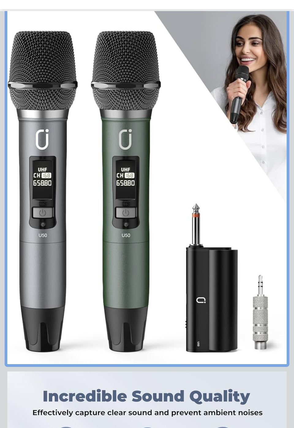 Wireless Microphones, Plug and Play.