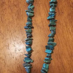 Peyote Bird Sterling Silver Turoquoise Nuggets Necklace 