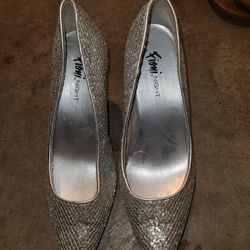 Fiona Silver High Heels