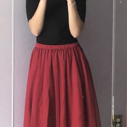 De Collection Red Tulle Skirt 