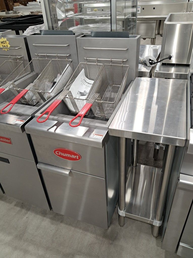 15" Deep Fryers 40lbs NSF New Español 