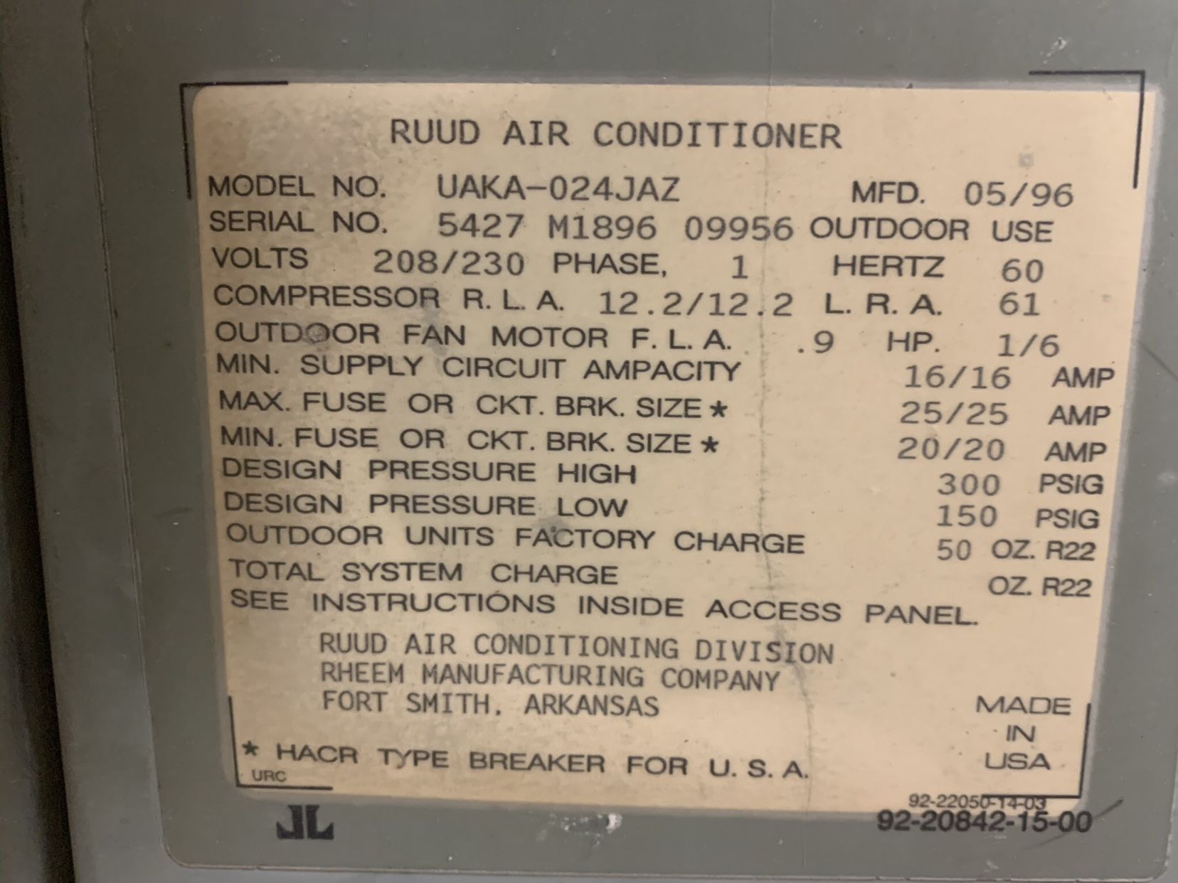 Used 2 Ton Full Air Conditioning System Working No Leaks
