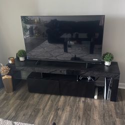 Black TV stand 