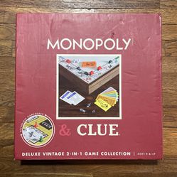 DELUXE Vintage Monopoly & Clue