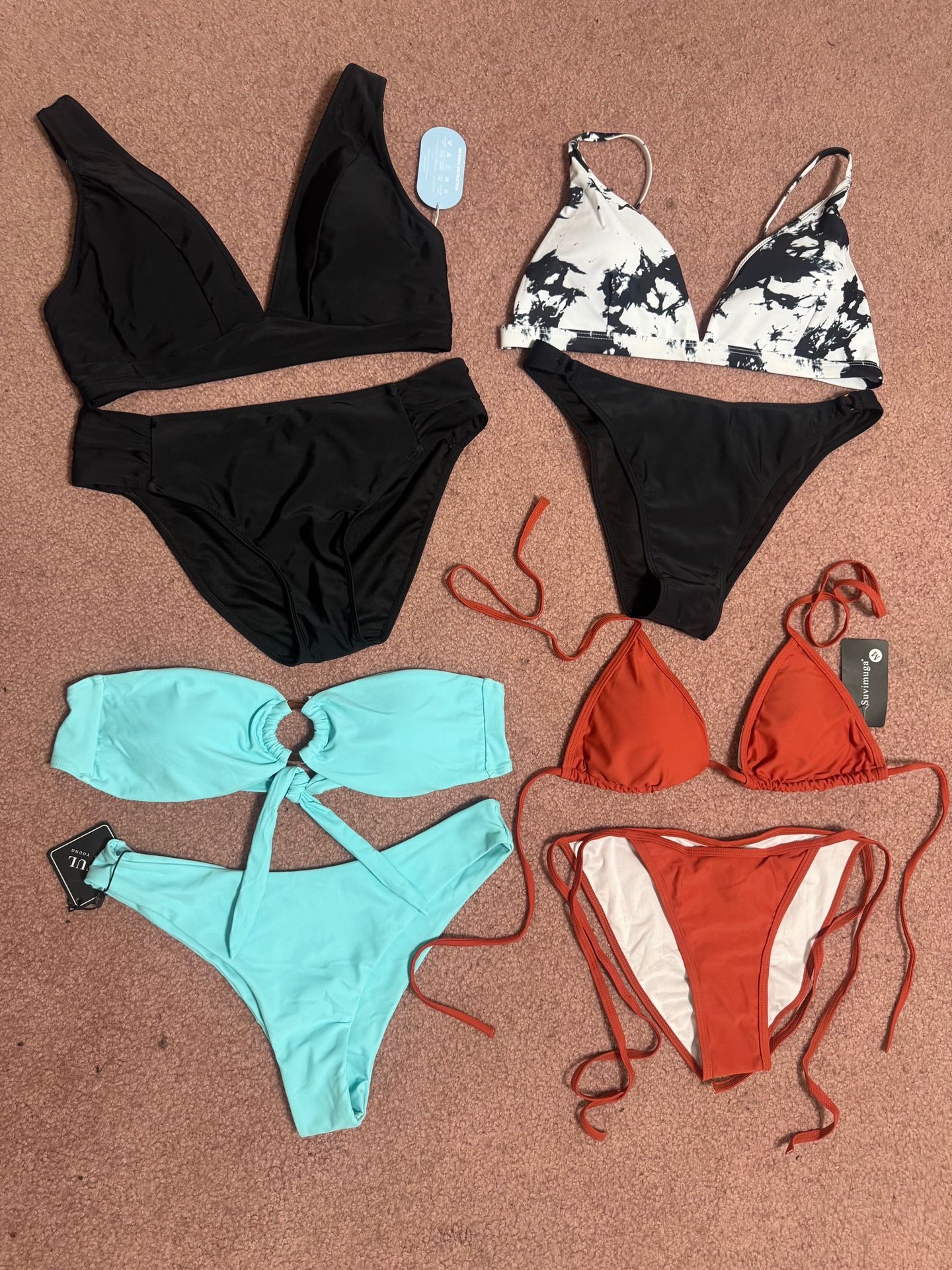 New Medium Swimsuit Bikini Clothing Bundle Bathing Suit Boho Festival