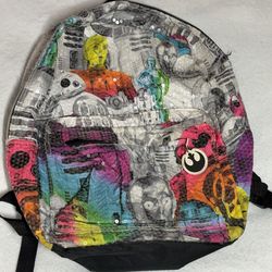 Disney Star Wars Rainbow R2-D2 C-3PO sequined backpack