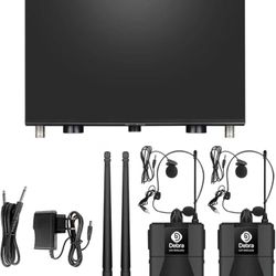 Debra Audio AU200 Pro UHF Sistema de micrófono inalámbrico de 2 Canales