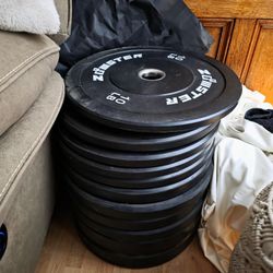 Bumper plate, Olympic weight plate, Bumper weight plate with steel insert, Strength training weightlifting plate