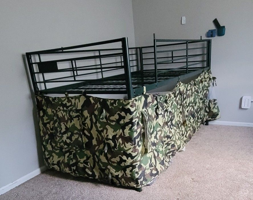 Camo Canopy Twin Bed Frame 
