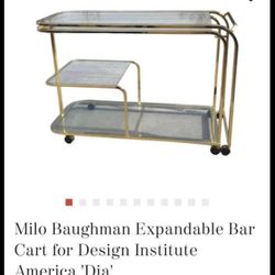 Vintage Design Institute of America console/cart Milo Baughman inspired Thayer Coggin, MCM  