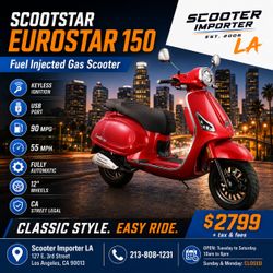 🛵 2026 ScootStar Eurostar 150 – Fuel Injected Gas Scooter