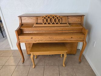 Bergmann Upright Piano with Bench - Excellent Condition
