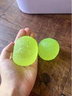 Two glow in the dark gumdrops squishys