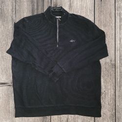 Greg Norman Mens Lux Cotton 1/4 Zip Performance Pullover Sweatshirt