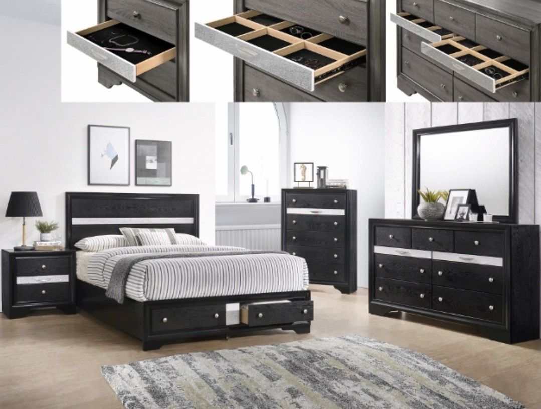 Brand New! 7pc Queen/king Bedroom Set 😍/ Take it home with only $39Down/ Hablamos Español Y Ofrecemos Financiamiento 🙋