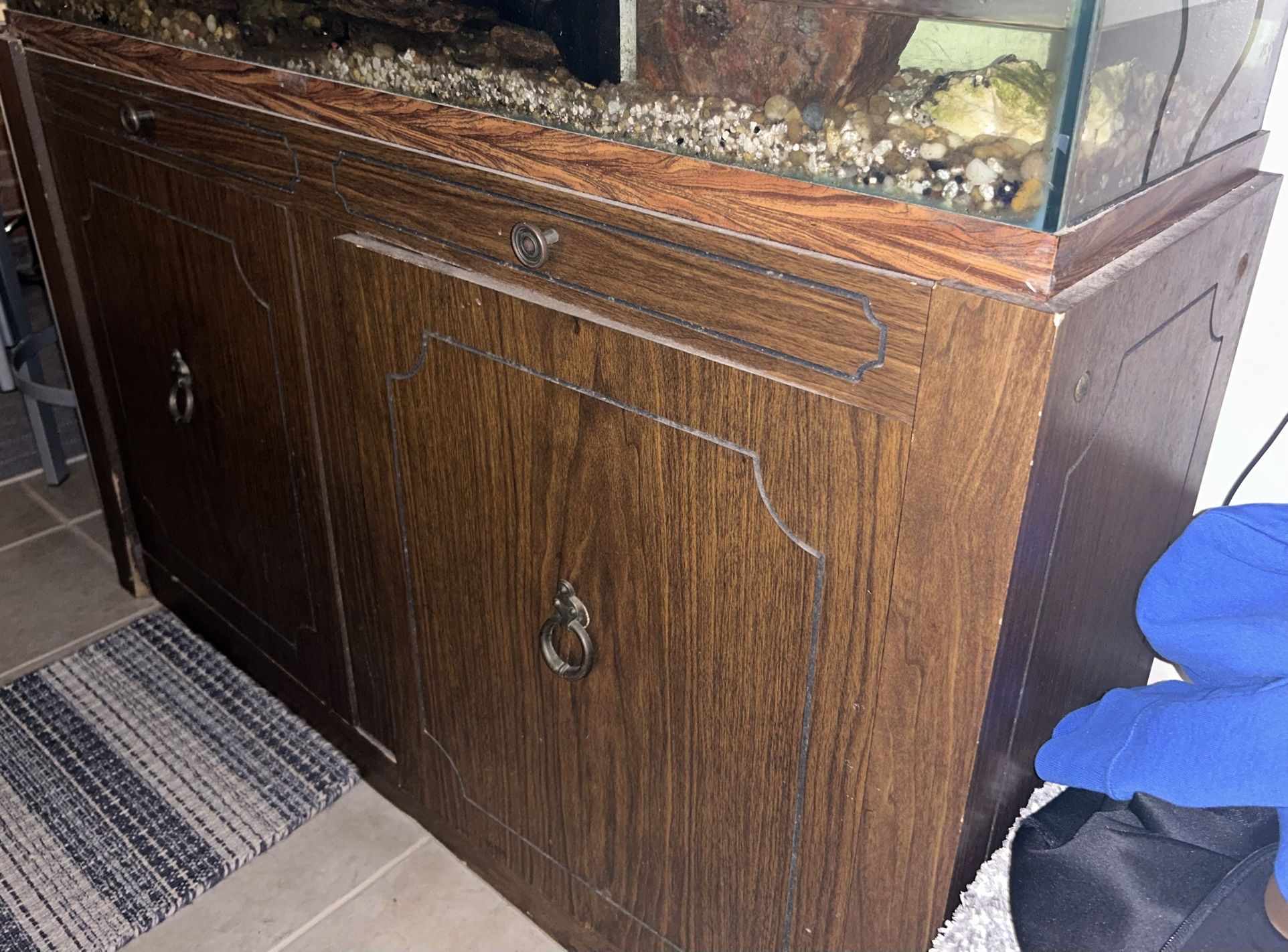Wooden 90 Gallon Tank Stand With Storage Doors
