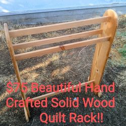 Hand Crafted Oak Quilt Rack6